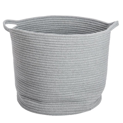 Large Grey Braided Storage Basket - Addie and Harry