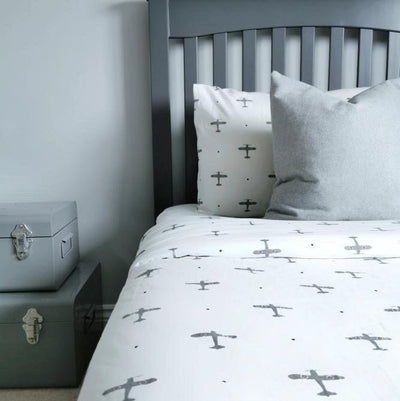Mini Planes Single Duvet Cover - seconds - Addie and Harry