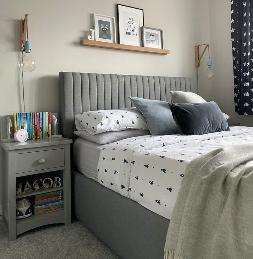 Luxury children's cotton bedding set, with space rocket print